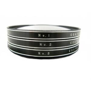 Vivitar 58mm Close-Up Filter Set with Case 3 Filters Japan Leather Case Preowned